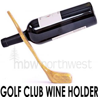 Wine Bottle Golf Club Stand Mahogany or Maple Duffer Bobs Wine Clubs 