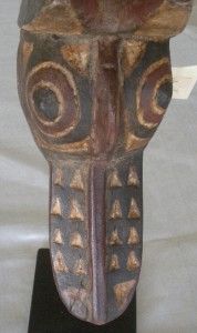 Small Bobo Animal Mask Burkina Faso Su Bush Spirit Carved Wood Pigment 