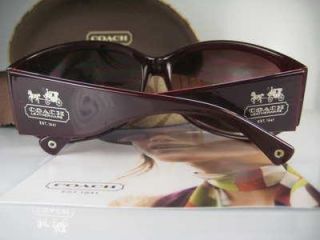 Authentic Coach Aubrey Sunglasses, burgundy With silver Detailing 