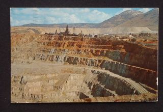 1973 Berkeley Pit Open Pit Mine Butte MT Silver Bow Co Postcard 