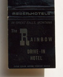 1960s Matchbook The Rainbow Hotel Butte Great Falls MT