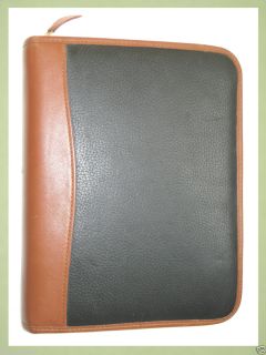   Genuine Leather Day Timer Planner Zipper Binder Organizer 8578