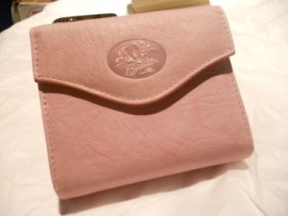 buxton heiress french purse leather wallet pink