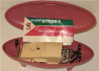 Vintage 1960 Singer Sewing Machine Buttonhole Stitch Attachment w 