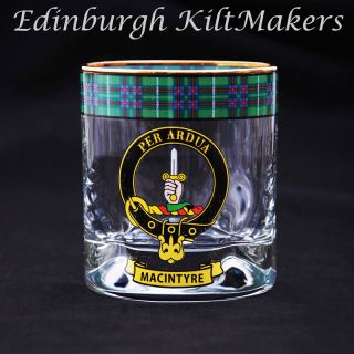Keith Clan Crested Whisky Glass Tartan Whisky Glasses