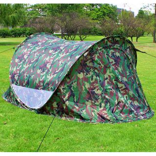 Clearance Camouflage Family Camping Hiking Hunting Pop Up Tent Quick 