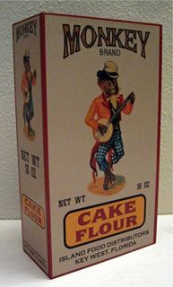 Monkey Brand Cake Flour Island FDS Rustic Wood Box Sign