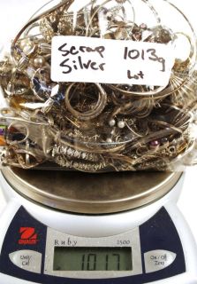 1013 grams Sterling Silver Scrap and Wearable Lot V