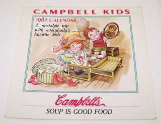 Good 1987 Campbell Soup Kids Calendar w Most Coupons
