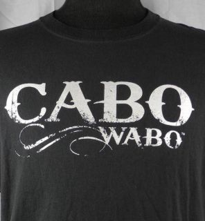 Sammy Hagar Cabo Wabo Tequila Silver Logo Mens T Shirt XL Black Cabo 