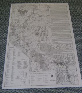 Hot Springs Map California and Nevada Sierras Spring Desert Guide Book 