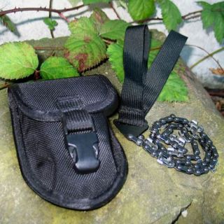   Survival SABERCUT SAW Pocket Portable Chain Saw w/ Sheath Camping Gear