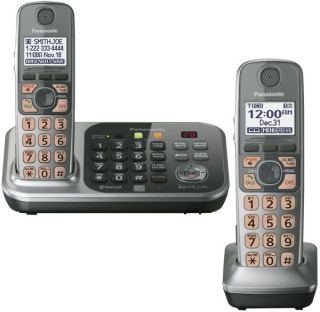 Panasonic KX TG7742S Link to Cell Bluetooth Cellular with Two Handsets 