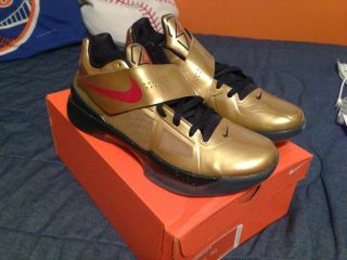 Nike Kevin Durant Zoom KD 4 KD4 Gold Medal Package Size 11 Sold Out In 
