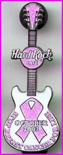   2003 Stop Breast Cancer for Life Charity Guitar Pin Pinktober