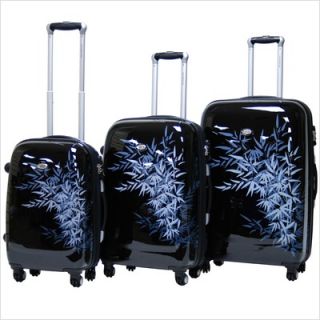 CalPak Bangkok 3 Piece Expandable Harside Spinner Luggage Set Deep Red 