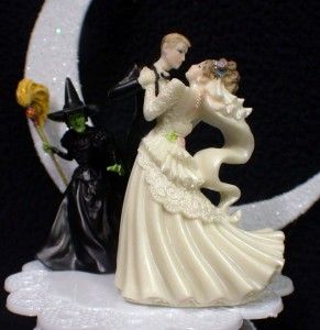 bad witch wizard of oz wedding cake topper halloween