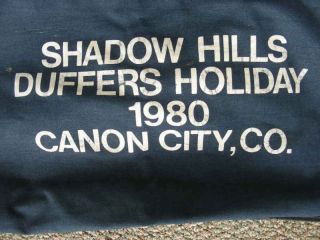 Shadow Hills Canon City 1980 Golf Travel Bag Cover