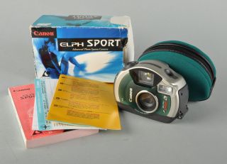 Canon ELPH Sport IX 240 35mm Film Camera w Case Manual 082966130885 