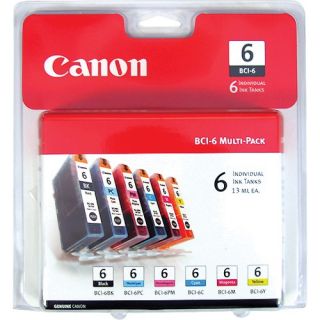 Canon BCI 6 Six Pack Ink Cartridges for Digital Photo Printers