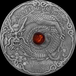   Francs CFA Year of the Dragon Chinese Lunar Calendar UNC Silver Coin