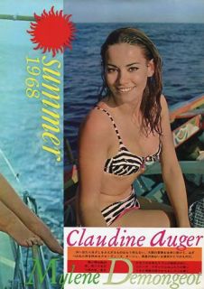 CANDICE BERGEN in Swimsuit / CLAUDINE AUGER Bikini 1968 JPN PINUP 