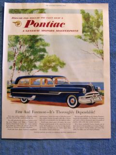  Vintage 1953 Pontiac Station Wagon Ad