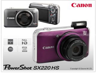 Canon PowerShot SX220 HS Digital Camera GPS 14x SX220HS