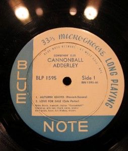 Cannonball Adderley Somethin Else Miles Davis Blue Note 1595 47 w 