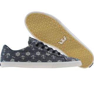   SNEAKER IN CHAMBRAY BLUE WITH NAUTICAL PRINT S02034 CROOKS 10 DEEP