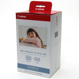 Canon KP 108in 6x4 Colour Ink Paper Set for SELPHY Printers 