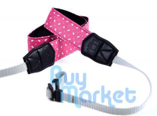 DSLR Camera Shoulder Colorful Pink Leather Color Strap Grip Neck Belt 