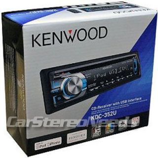NEW KENWOOD KDC 352U CAR CD MP3 WMA PLAYER STEREO USB AUX INPUT iPOD 