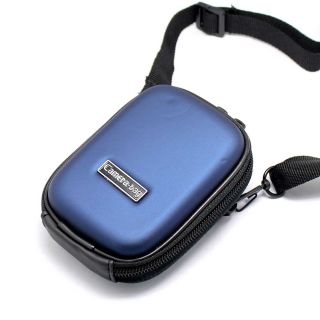 Blue Fashion Durable Digital Camera Hard Case Pouch Bag