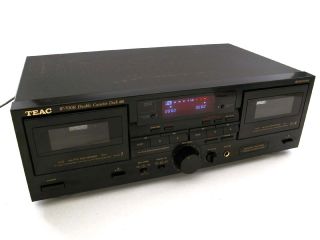   Stereo Dual Cassette Deck Tape Player Recorder w Auto Reverse