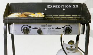 Camp Chef Expedition 2X 2 Burner Range Outdoor Camping Stove Griddle 