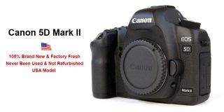 Canon EOS 5D Mark II 21 1 MP Digital SLR Camera Black Body Only New 