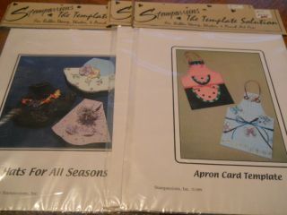 Stampassions Templates Hats for All Seasons Apron Card Template Rubber 