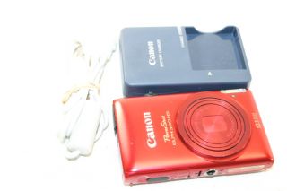 100 % functional canon elph 300 hs red digital camera