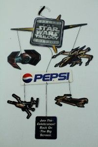   SPECIAL EDITION R2 D2 WITH HANGING MOBILE PEPSI CARDBOARD CUTOUT