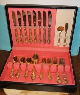    gold plated stainless Richelieu flatware cutlery Japan Splendid