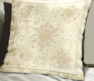 Janlynn Candlewicking Embroidery Kit 14 x 14 Snowflakes Pillow Sale 