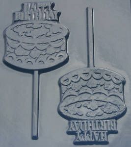 Happy Birthday Cake Lollipop Candy Mold Party Favors