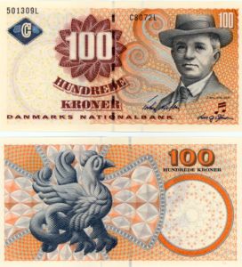 Denmark 100 Kroner P 61 UNC Note Carl Nielsen 2007