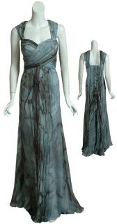 Luxurious Carlos Miele Silk Evening Gown Dress 40 6 New