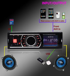 Car Audio Stereo in Dash FM Receiver with  Player USB SD Input Aux 