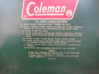 Coleman 425E 2 Burner Camp Stove Gas for Parts