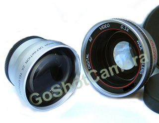 Wide Angle Tele Lens Kit for Canon VIXIA HF20 HF200