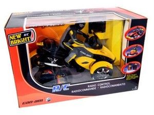 New Bright Can Am Spyder Remote Control R C 1 10 Yellow Motorcycle 