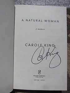 Carole King Signed Book A Natural Woman 1st Printing RARE Autograph 